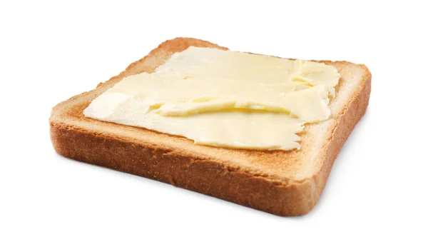 Lezzetli Kızarmış Ekmek Tereyağlı Beyaz — Stok fotoğraf