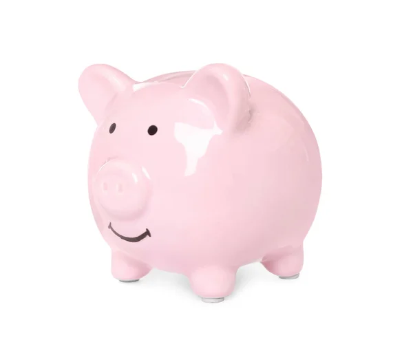 Piggy Bank Isolated White Saving Money — Stock Photo, Image