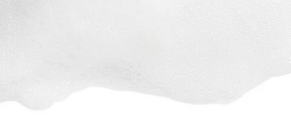 Αφρός Αφρού Σαπουνιού Λευκό Φόντο Κορυφαία Άποψη — Φωτογραφία Αρχείου