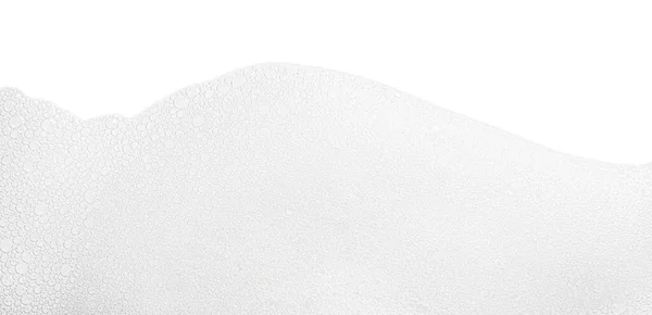 白い背景にふわふわの石鹸泡 トップビュー — ストック写真