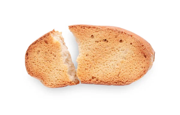 Hard Chuck Cracker White Background Top View — Stock Photo, Image
