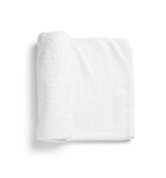 Soft Terry Towel Isolated White Top View — Stock Photo, Image