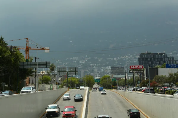 San Pedro Garza Garcia Mexique Août 2022 Voitures Embouteillage Dans — Photo