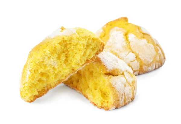 Tasty Homemade Lemon Cookies White Background — Stock Photo, Image