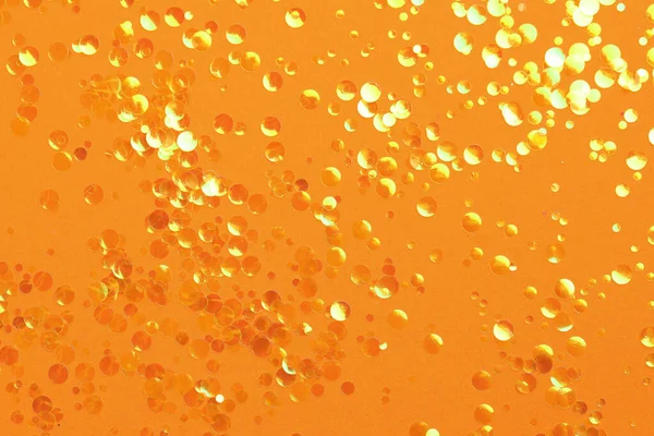 Glanzend Helder Oranje Glitter Oranje Achtergrond Plat Gelegd — Stockfoto