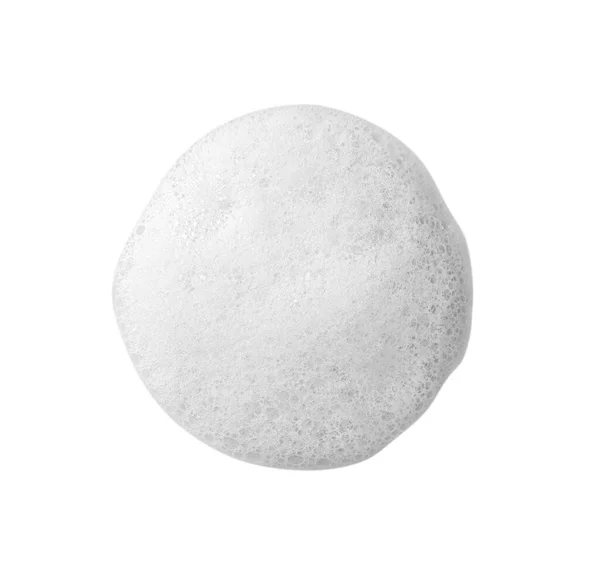 Drop Fluffy Soap Foam Isolated White Top View — Stock Photo, Image