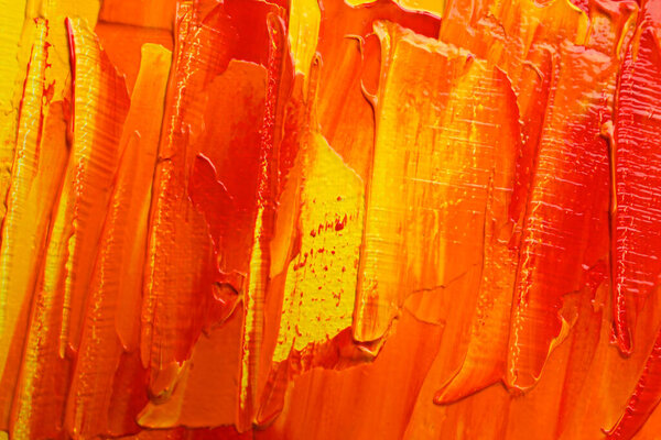 Штрихи красочных масляных красок в качестве фона, крупным планом