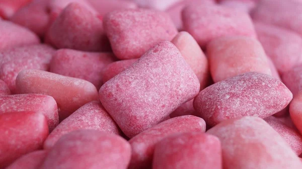Many Pink Chewing Gums Background Closeup — Stock Photo, Image