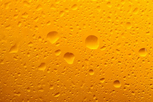 Glass Tasty Cold Beer Condensation Drops Background Closeup — Stock Fotó
