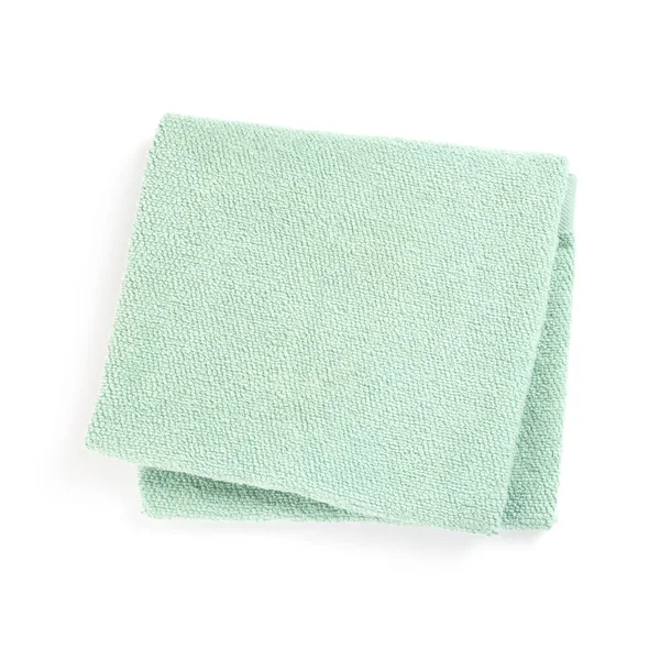 Zachte Kleurrijke Badstof Handdoek Geïsoleerd Wit Bovenaanzicht — Stockfoto