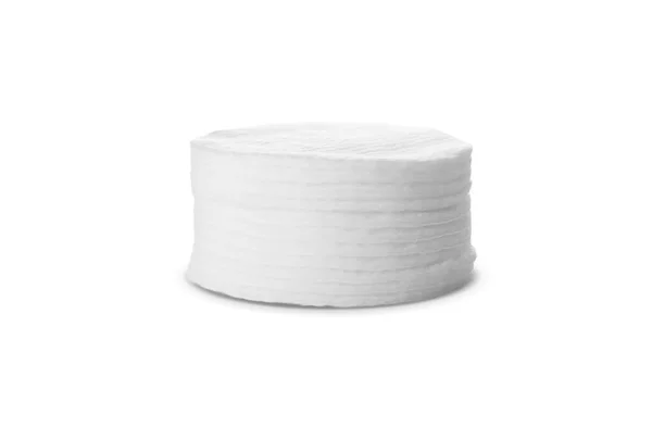 Impilabile Cuscinetti Morbido Cotone Pulito Isolato Bianco — Foto Stock