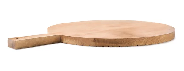 Dřevěná Řezací Deska Izolovaná Bílo Potřeby Pro Vaření — Stock fotografie