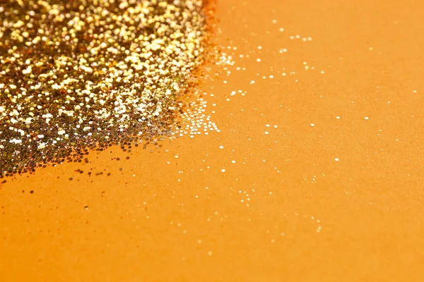 Shiny Bright Golden Glitter Pale Coral Background Space Text — Photo