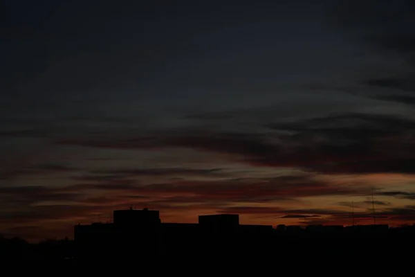 Beautiful Sky Clouds City Twilight — Stock Photo, Image