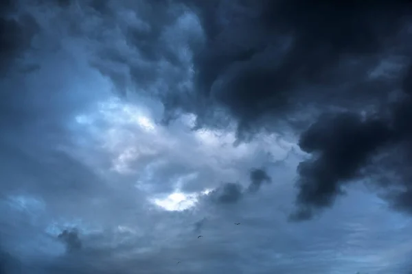 Живописный Вид Небо Тяжелыми Дождливыми Облаками — стоковое фото