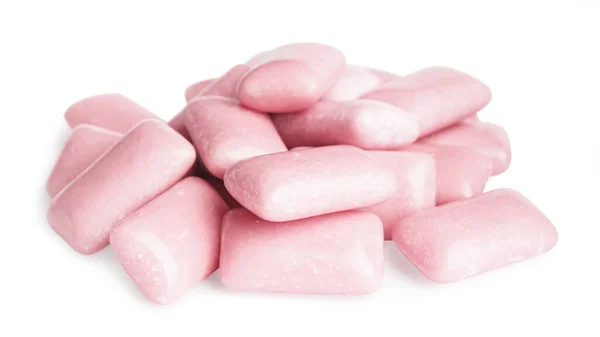Hromada Chutné Sladké Žvýkačky Bílém Pozadí — Stock fotografie