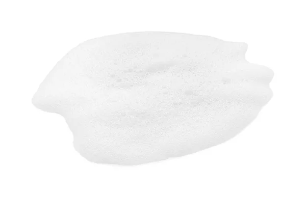 白色背景的蓬松肥皂泡滴 — 图库照片