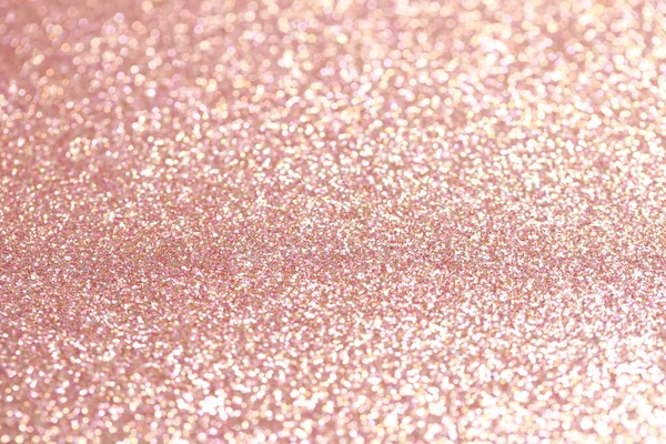 Smuk Rosa Guld Skinnende Glitter Som Baggrund Closeup - Stock-foto