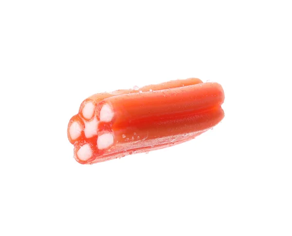 白い背景に赤い甘いゼリーキャンディー — ストック写真