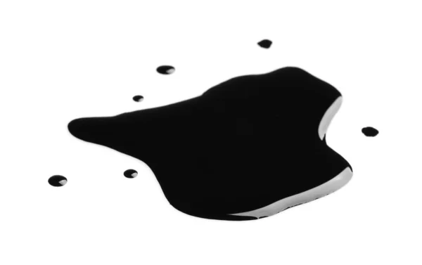 Μπλότς Μαύρης Μπογιάς Λευκό Φόντο — Φωτογραφία Αρχείου