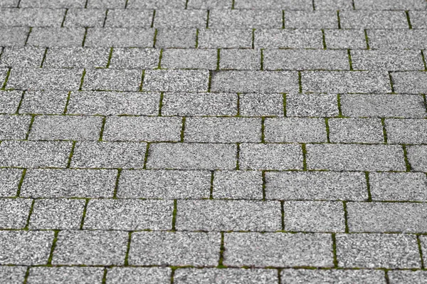 Вид Сірий Кам Яний Тротуар Покриття Ніг — стокове фото
