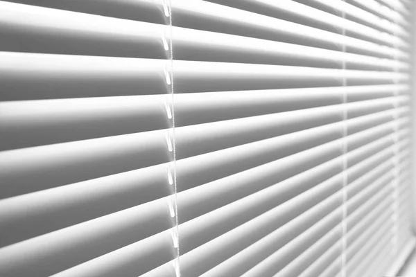 Closeup View Stylish Horizontal Window Blinds — Fotografia de Stock