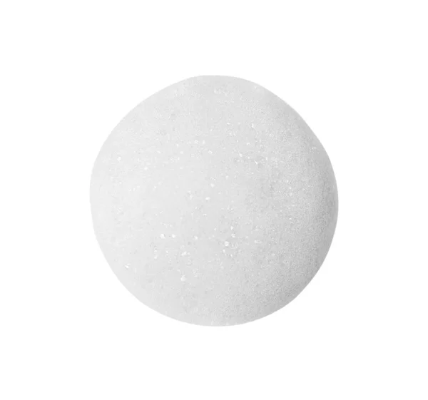 Drop Fluffy Soap Foam Isolated White Top View — Stock Photo, Image