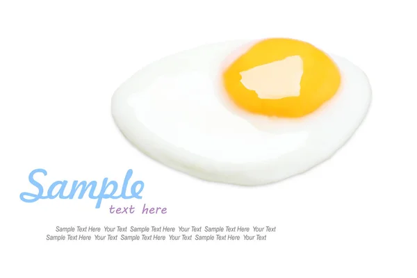 白色背景的炒蛋味道很好 设计空间 — 图库照片