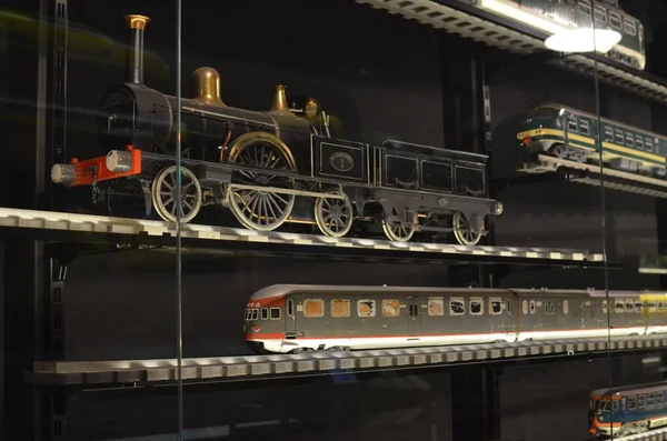 Утрехт Нидерланды Июля 2022 Года Модели Различных Старых Поездов Экспонируются — стоковое фото