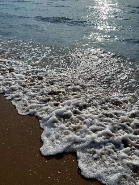 Schöne Aussicht Auf Sandstrand Und Meer — Stockfoto