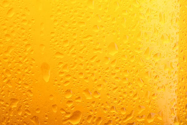 Glass Tasty Cold Beer Condensation Drops Background Closeup — Stockfoto