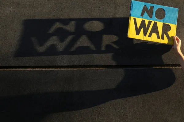 근처에서 전쟁없음 이라는 포스터를 클로즈업 — 스톡 사진