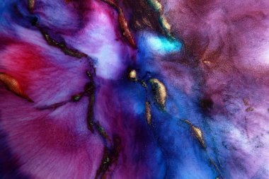 Beautiful abstract ink painting as background, top view