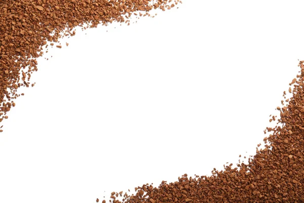 Aromatische Instant Koffie Geïsoleerd Wit Bovenaanzicht — Stockfoto