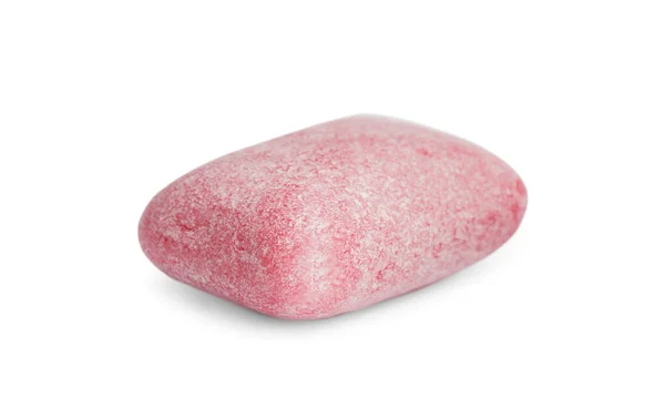 Вкусная Розовая Жевательная Резинка Изолированная Белом — стоковое фото