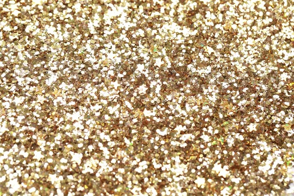 Mooie Gouden Glanzende Glitter Als Achtergrond Bovenaanzicht — Stockfoto