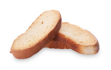 Beyaz arka planda birçok sert chuck krakerleri