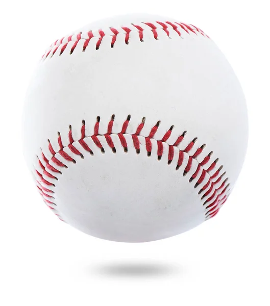 Jeden Nový Baseballový Míč Bílém Pozadí — Stock fotografie