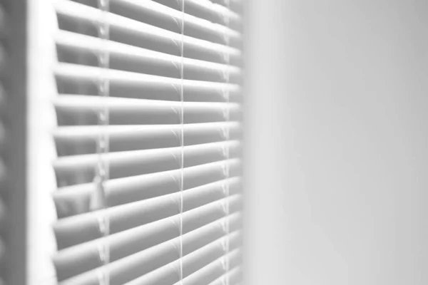 Closeup View Stylish Horizontal Window Blinds — Φωτογραφία Αρχείου