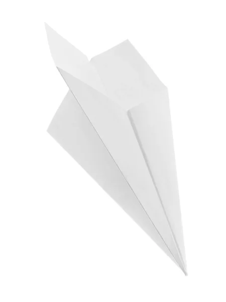 一个用白色隔热的手工纸飞机 — 图库照片