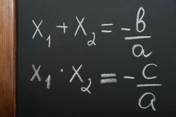 Nombreuses Formules Mathématiques Différentes Écrites Sur Tableau Gros Plan — Photo