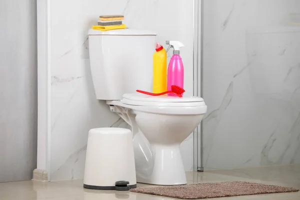 Material Limpeza Vaso Sanitário Banheiro — Fotografia de Stock
