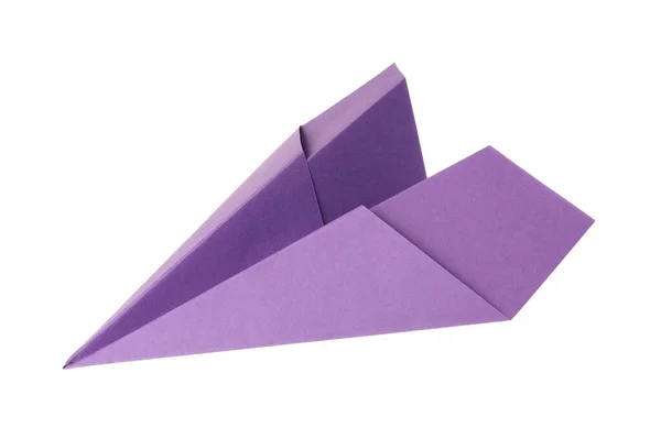 白纸上隔离的手工紫色纸片 — 图库照片