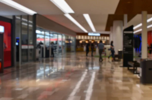 Vista Turva Grande Shopping Center Com Muitas Lojas — Fotografia de Stock