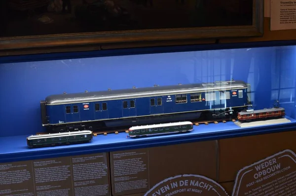 Utrecht Nizozemsko Července 2022 Modely Starých Vlaků Vystavených Spoorwegmuseum — Stock fotografie