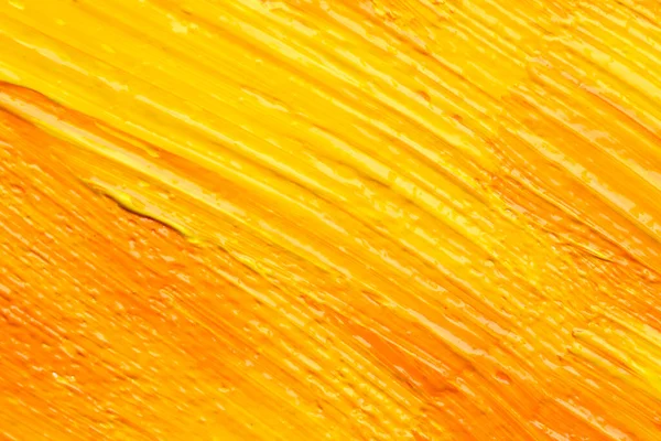 Όμορφες Πινελιές Από Κίτρινα Και Πορτοκαλί Χρώματα Πετρελαίου Φόντο Closeup — Φωτογραφία Αρχείου