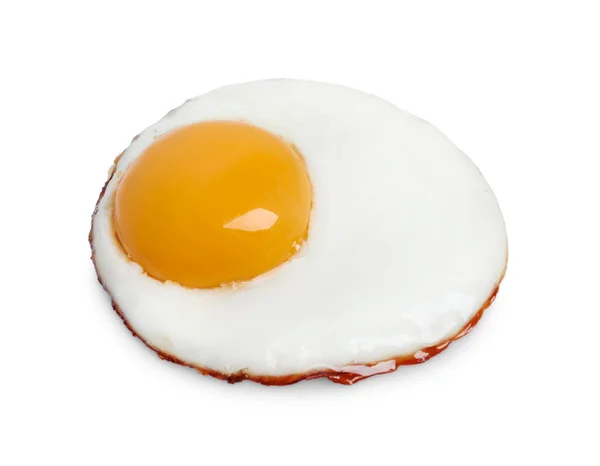 美味的煎蛋 蛋黄在白色上分离 — 图库照片
