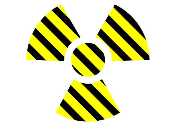 Radioaktivní Znak Izolovaný Bílém Symbol Nebezpečí — Stock fotografie