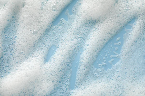Busa Cuci Putih Pada Latar Belakang Warna Tilikan Atas — Stok Foto