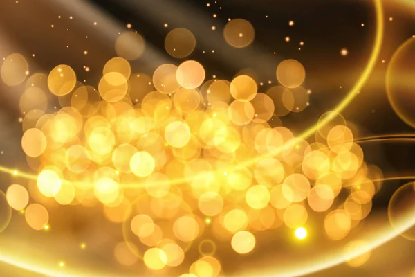 Stock image Beautiful abstract background with defocused golden lights